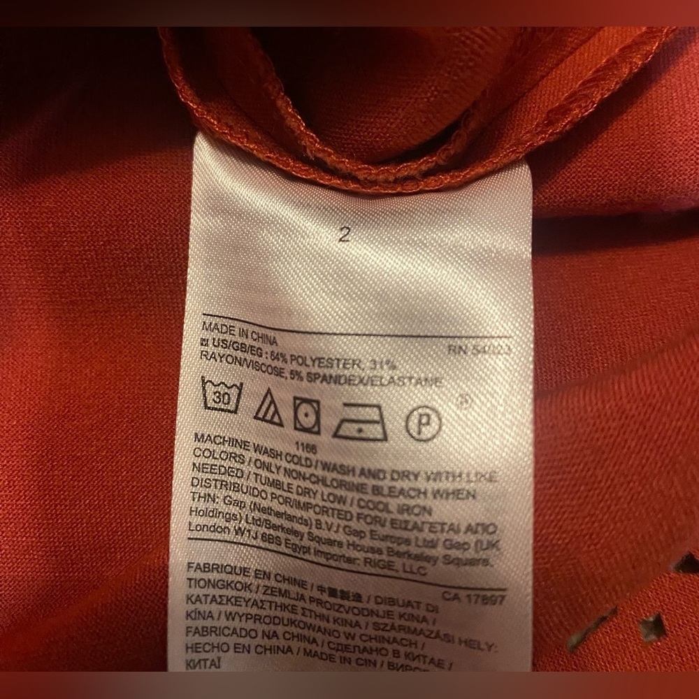 Women’s Banana Republic Burnt Orange Pencil Skirt Size 2 - Picture 5 of 7